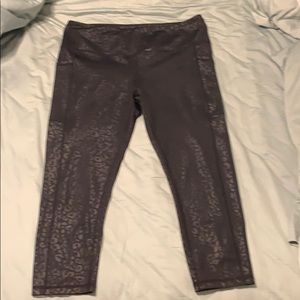 CVG black leopard capris